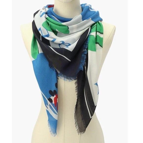 Kate Spade Springtime Bloom Modal Square Scarf 46" x 46"  NWT $98 - Picture 1 of 11